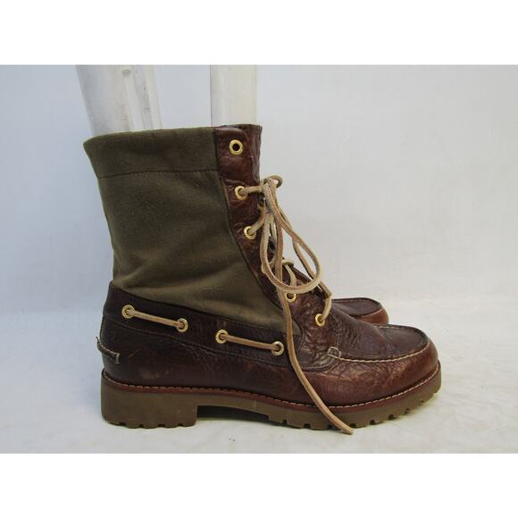Sperry Top Sider Womens Sz 8 M Brown Leather Lace Up Ankle Fashion Boots Bootie - Picture 3 of 11